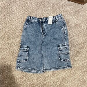 Blue Denim Cargo Shorts